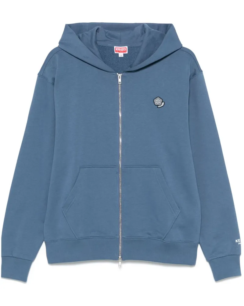 Kenzo Pop Crest Cotton Hoodie Blue