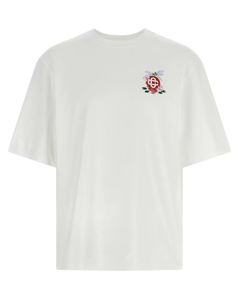 Casablanca Paris Dragonfly Floral' T -Shirt White