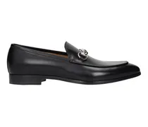 Herrens Schwarze Leder-Loafer