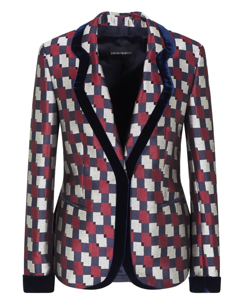 Emporio Armani bedruckte Single Breasted Jacke Multicolour