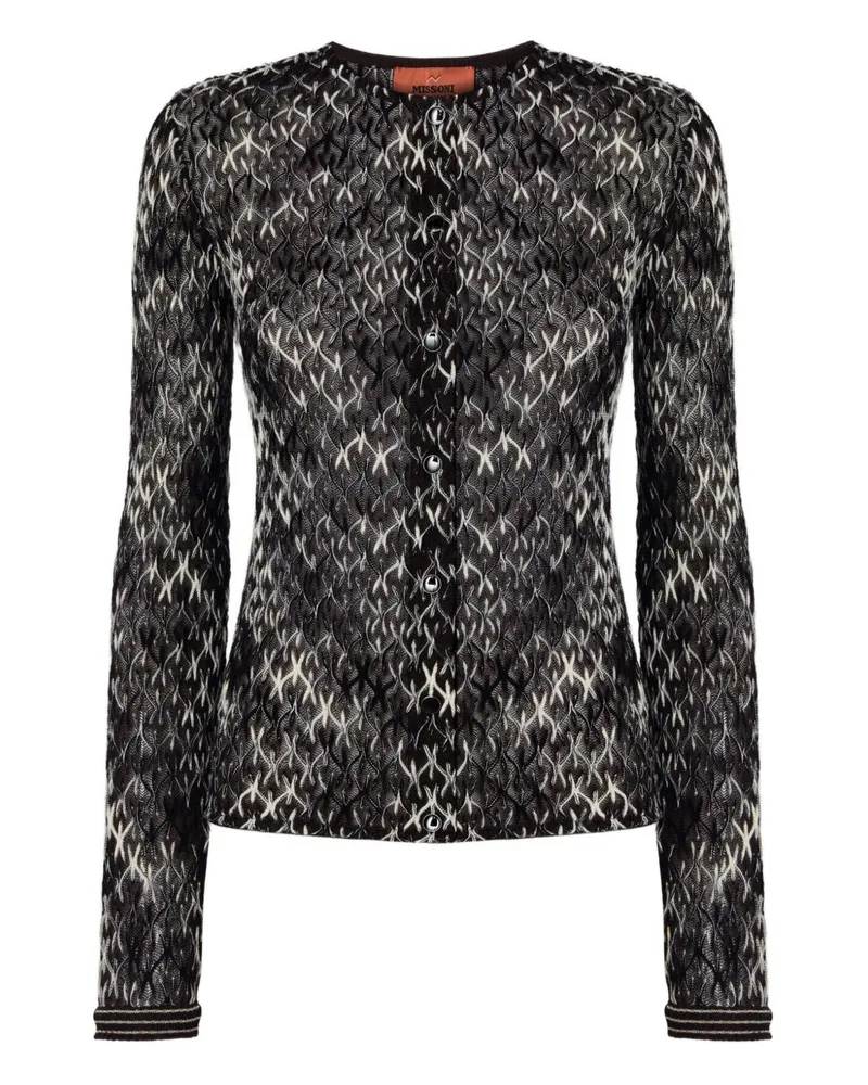 Missoni Wolle Mischung Strickjacke Brown