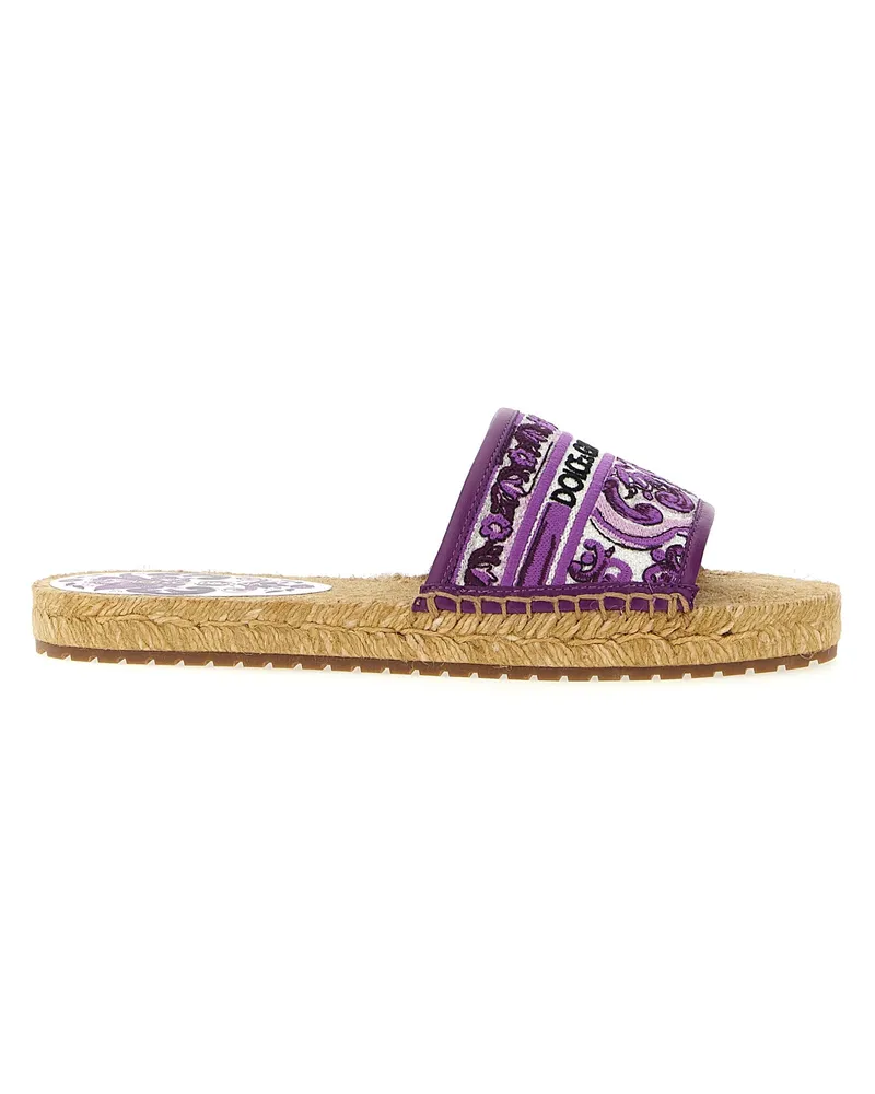 Dolce & Gabbana Stickerei Espadrilles Purple