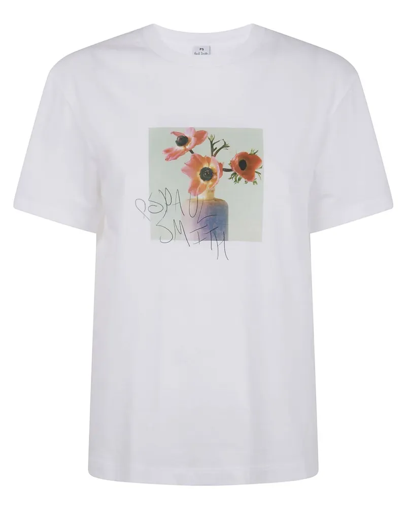 Paul Smith PS von Paul Smith bedruckte Baumwoll -T -Shirt White