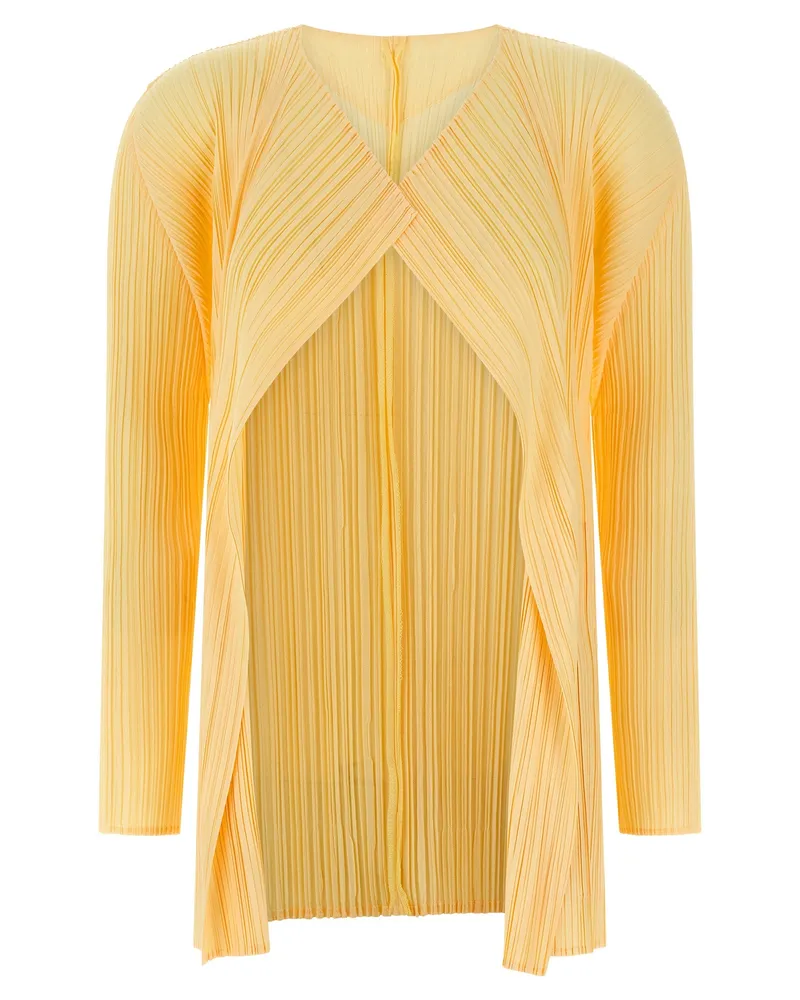 Issey Miyake Falten bitte Issey Miyake 'Mellow Fleats' Cardigan Yellow