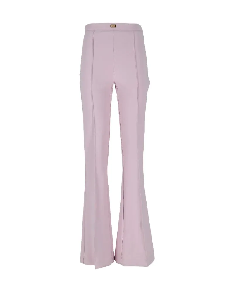 Elisabetta Franchi Flared Hosen mit Logoplatte Quarzo
