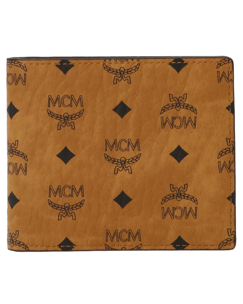 MCM überall in Logo Brieftasche Brown
