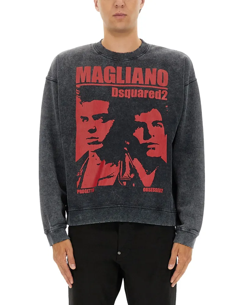 Dsquared2 Sweatshirt mit Druck Grey