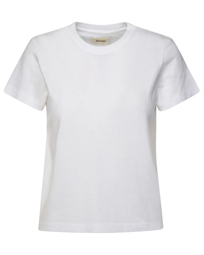 KHAITE Weißes Emmylou-T-Shirt aus -Baumwolle White
