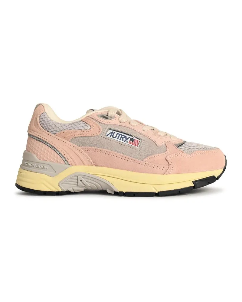 AUTRY Hyperway Low' 'Pulver' Mesh und Wildleder -Turnschuhe und Silber Pink