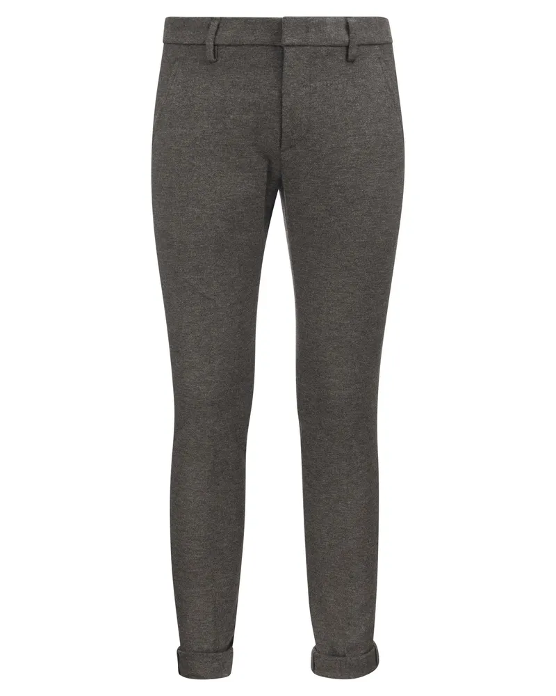 Dondup GAUBERT SLIM FIT JERSEY HOSEER Grau
