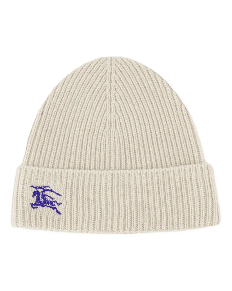Burberry Ekd Beanie Hat  Cashmere White Weiß