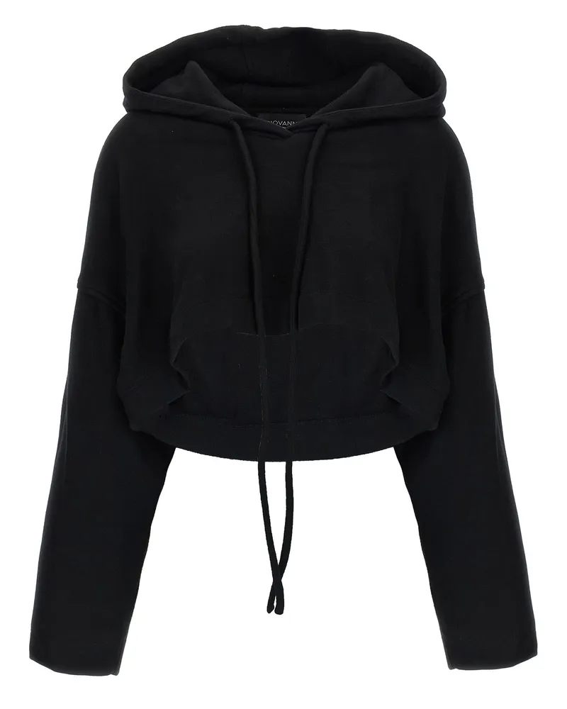 Giovanni Bedin Kurzer Kapuzenpullover Black
