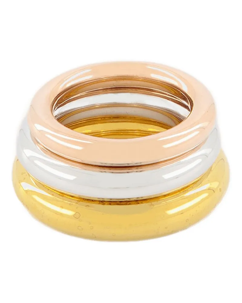 Charlotte Chesnais Brahma 3 Ringe Ring  Silber/18 K Gold plattiert Multicolor
