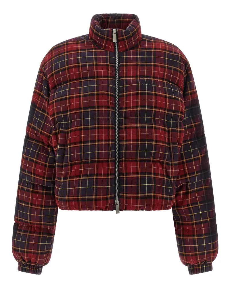 OFF-WHITE Check Flan Pfeilspray' Down Jacke Bordeaux