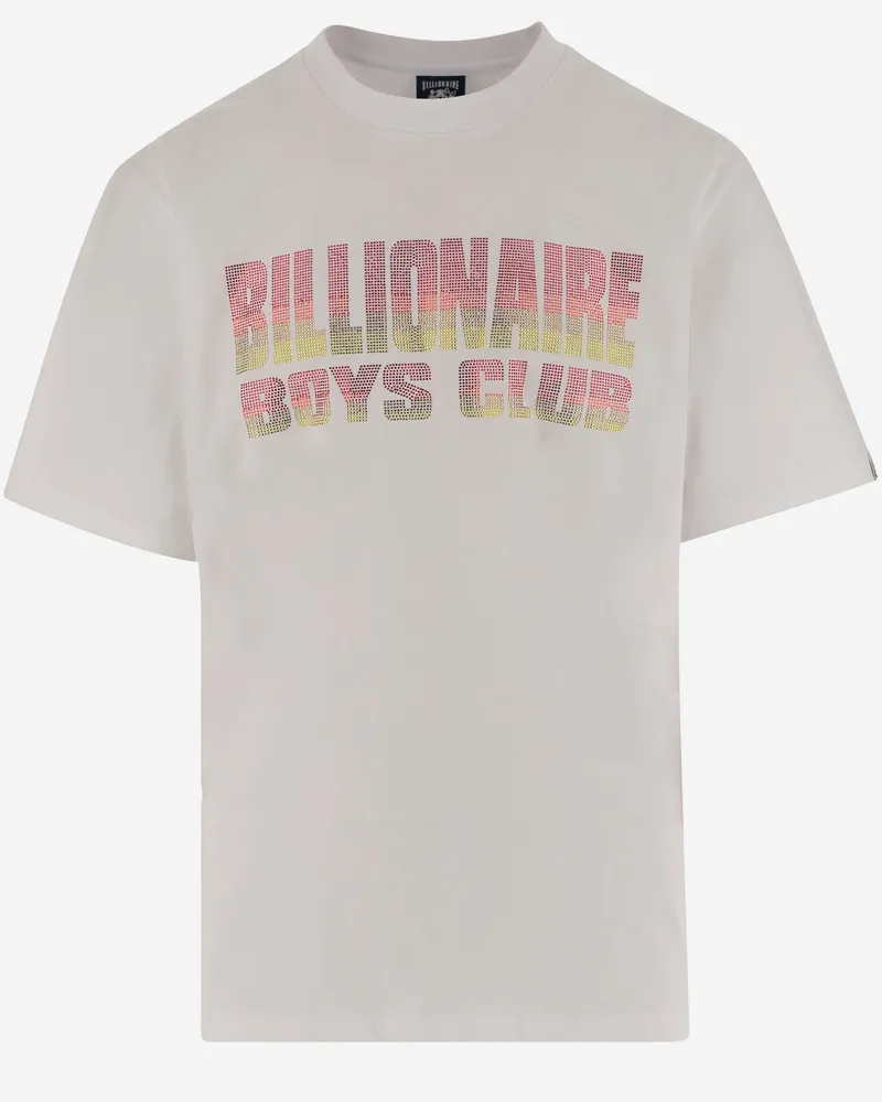 Billionaire Milliardär Baumwoll -T -Shirt mit Logo White