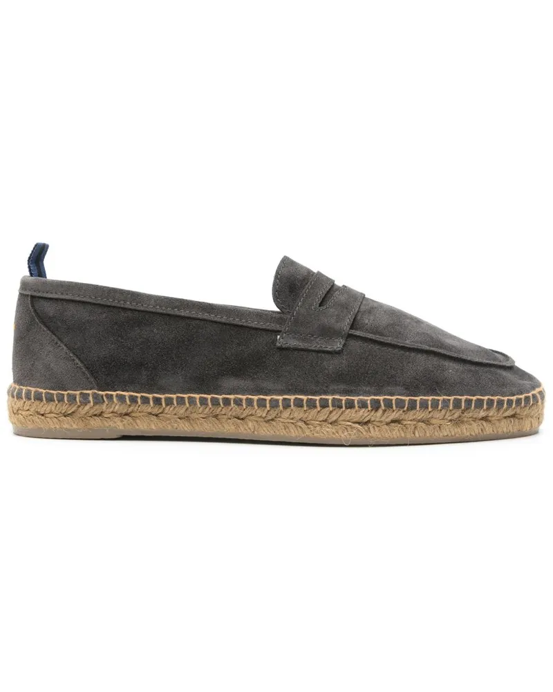 Castañer Nacho Wildleder Leder Espadrilles Grey