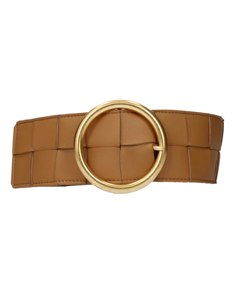 Bottega Veneta Damens Gürtel aus braunem/karamellfarbenem Leder -