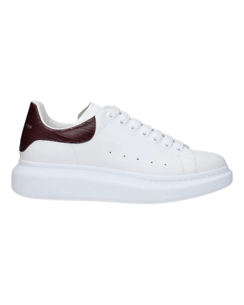 Alexander McQueen Sneakers Herren Leder Weiß/Burgund -