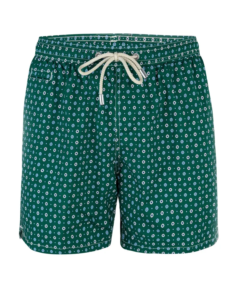MC2 Saint Barth Kostüm Komfort Leuchte Verde Con Stampa Floraleale Green