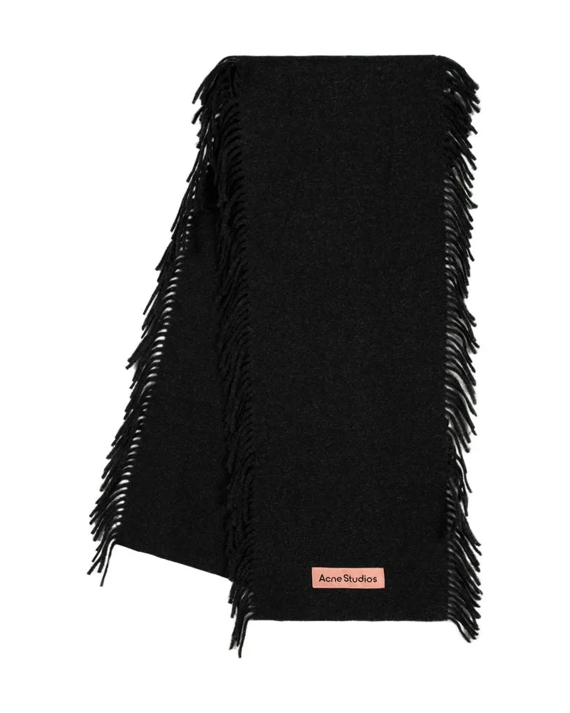 Acne Studios Fn UX SCAR000429 Schal  Wolle schwarz Schwarz