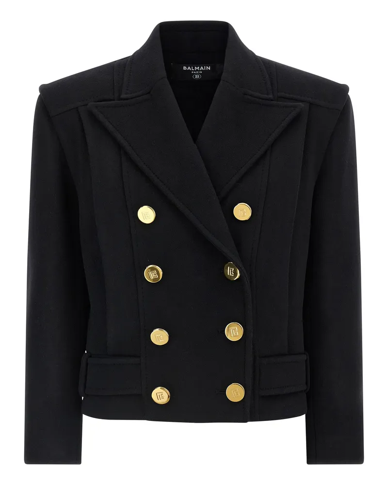 Balmain Double Breasted Fell Black
