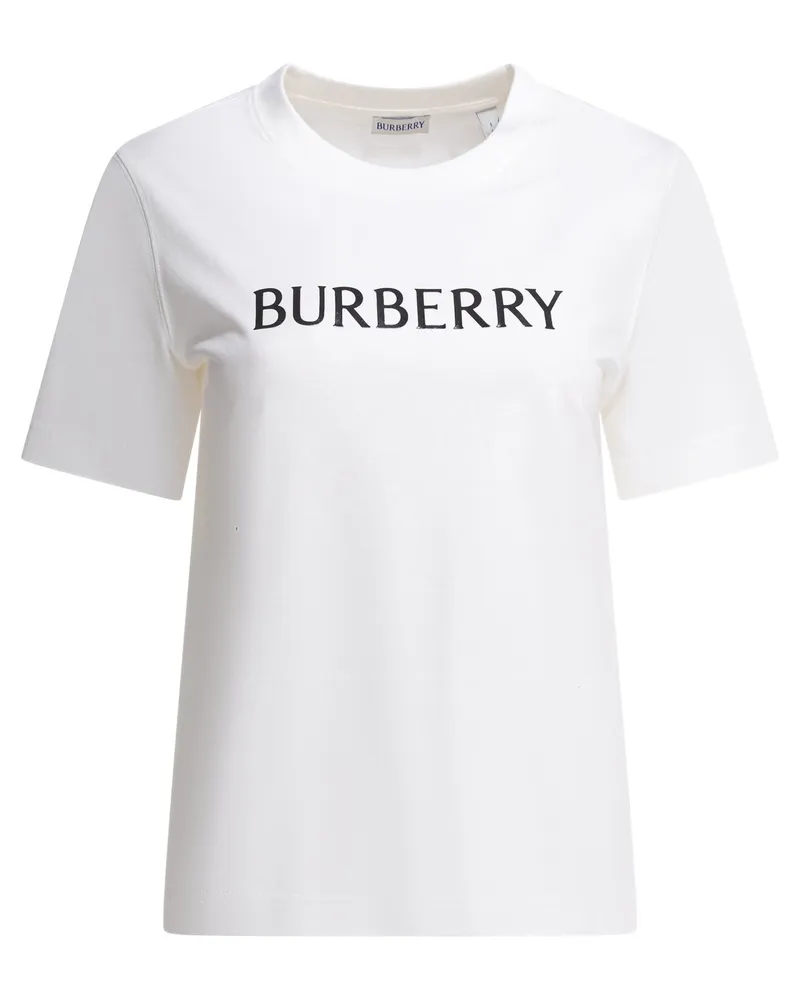 Burberry Baumwoll-T-Shirt mit Logo White