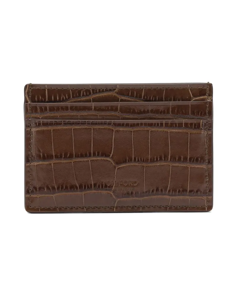 Tom Ford Exotic Line“ Kartenetui Brown