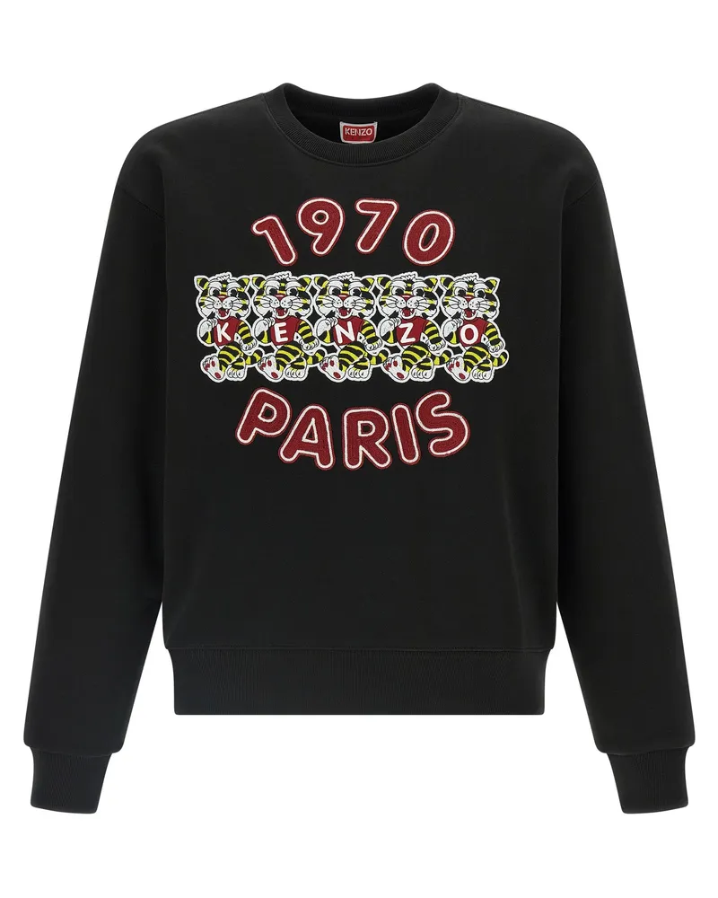 Kenzo Sweatshirt mit „Wild Tiger-Stickerei Black