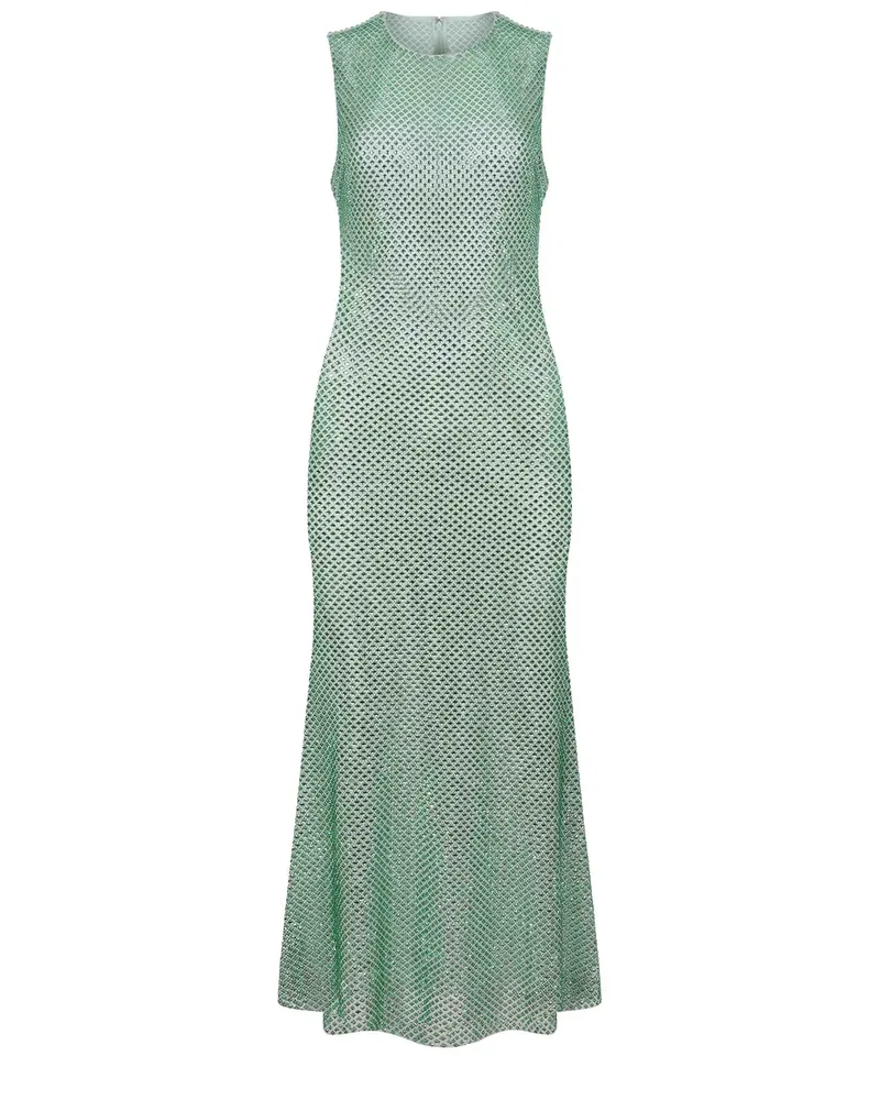 Self-Portrait Selbstporträtkleid aus einer Mischung aus Polyester Verde