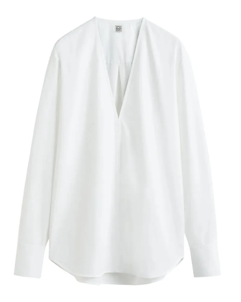 Totême White V Neck -Hemd White