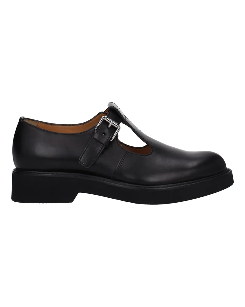 Church's Kirche's Derby Hythe Schwarzes Leder Damens Schuh -