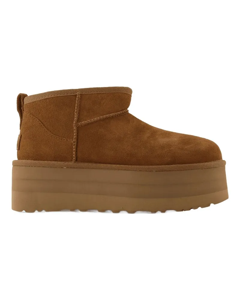 UGG Klassische Maxi -Mini -Frauen im braunen Shearling Brown