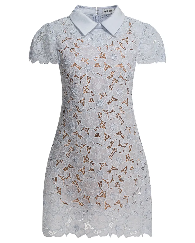 Self-Portrait Selbstporträt aus Guipure-Spitze Blue