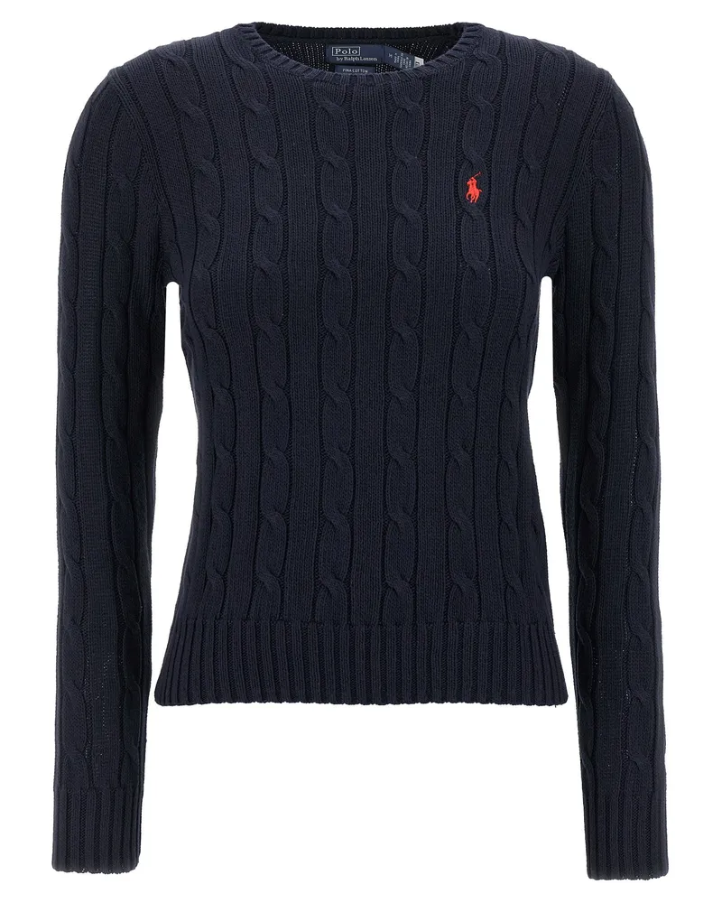 Ralph Lauren geflochtenes Baumwollpullover Blue