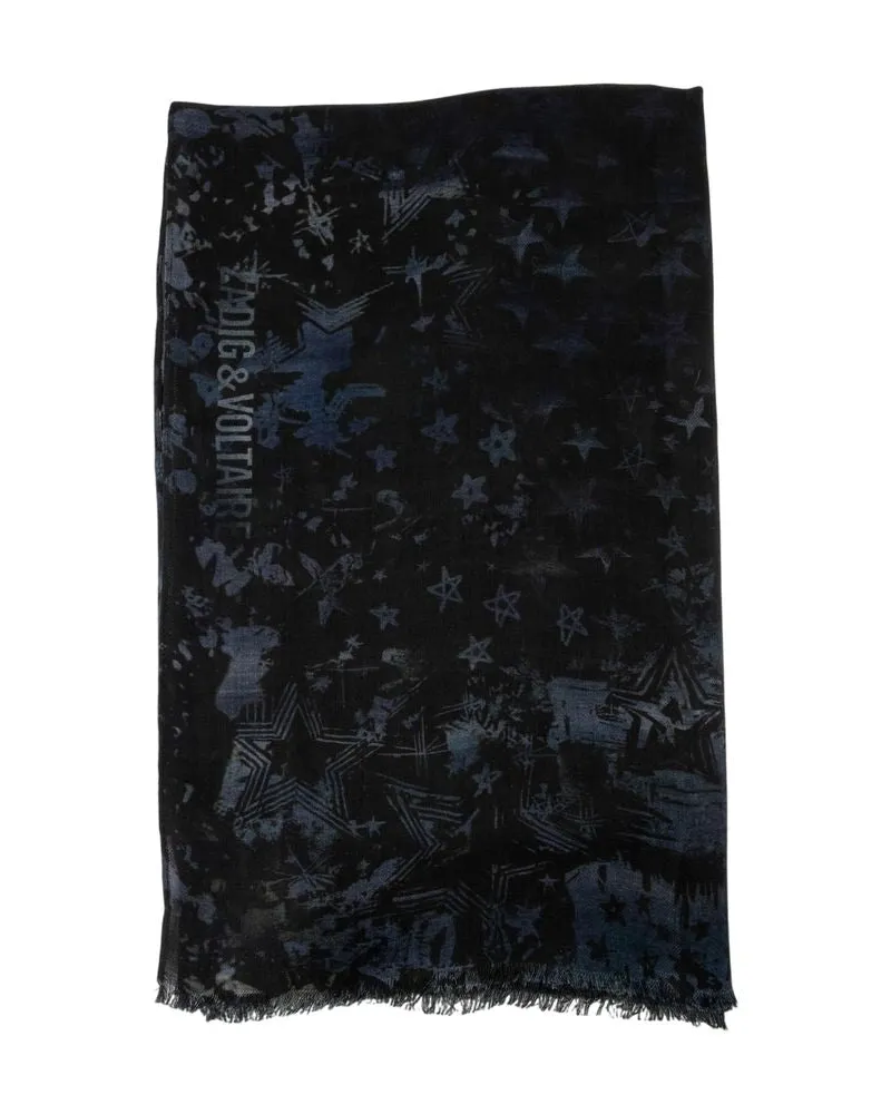 Zadig & Voltaire Judy spielt Schal  Wool dunkelgrau Grau