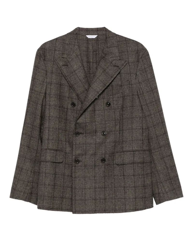 Boglioli Zweireihige Jacke aus -Wollmischung Brown