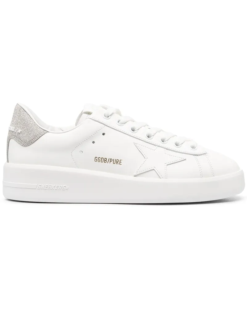 Golden Goose Purestar Leder -Turnschuhe White