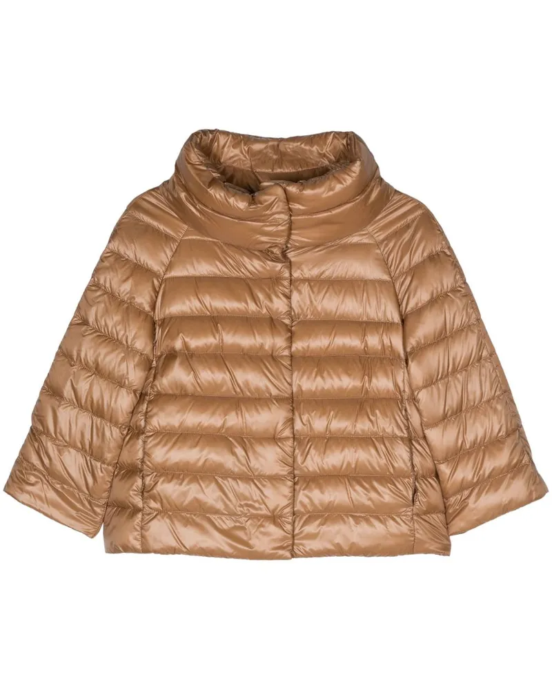 Herno Sofia Nylon Cape Camel