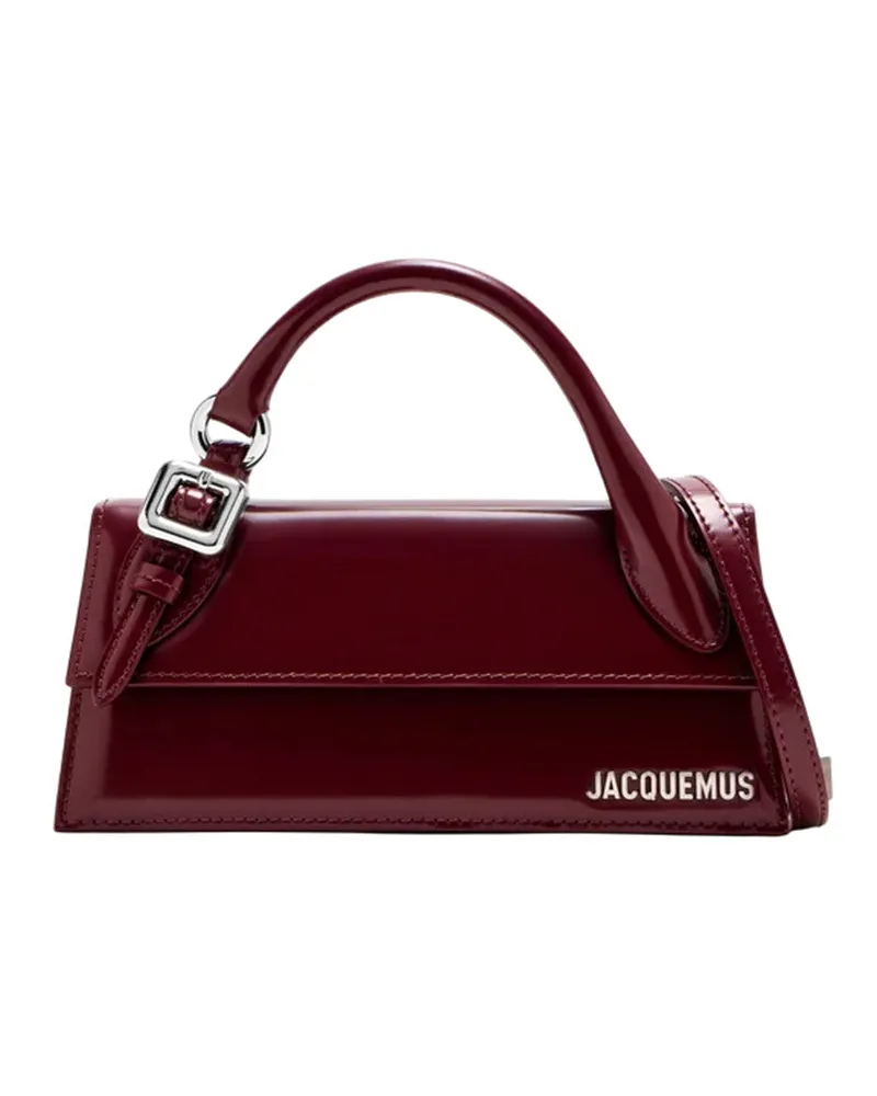 Jacquemus Le Chiquito Bouclé Long Tasche Burgundy