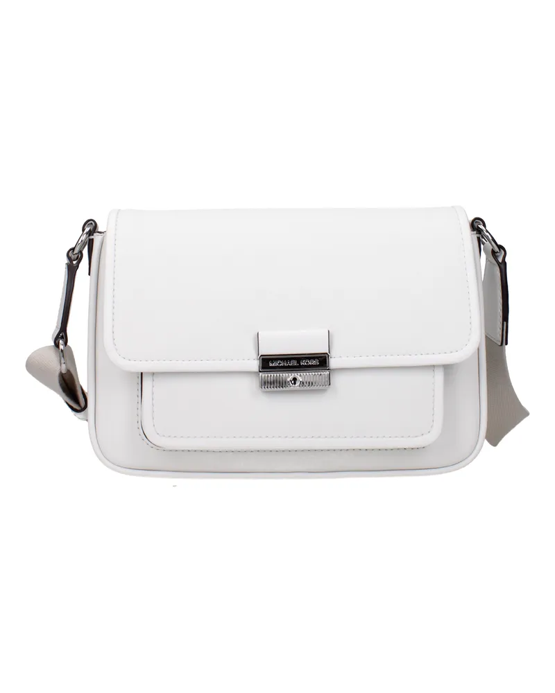 Michael Kors Bradshaw Damens Umhängetasche Leder Weiß/Optisches Weiß -