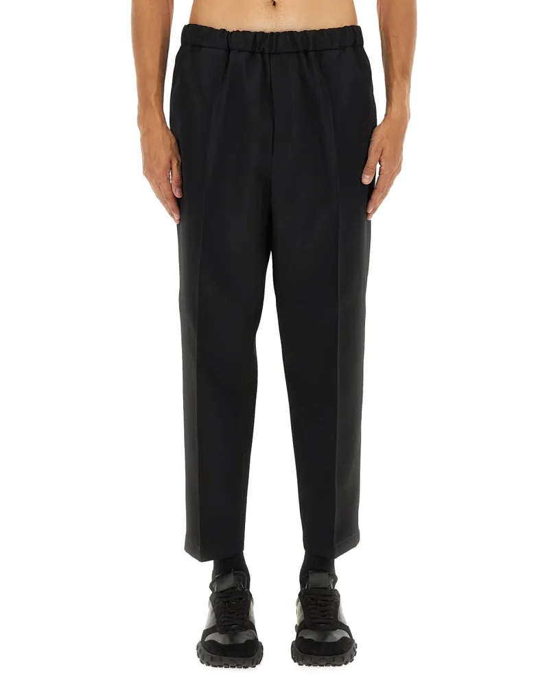 Jil Sander Tapesed Hosen Black