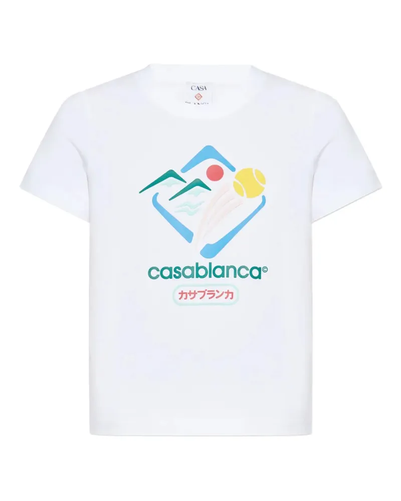 Casablanca Paris Graphic Print T -Shirt White