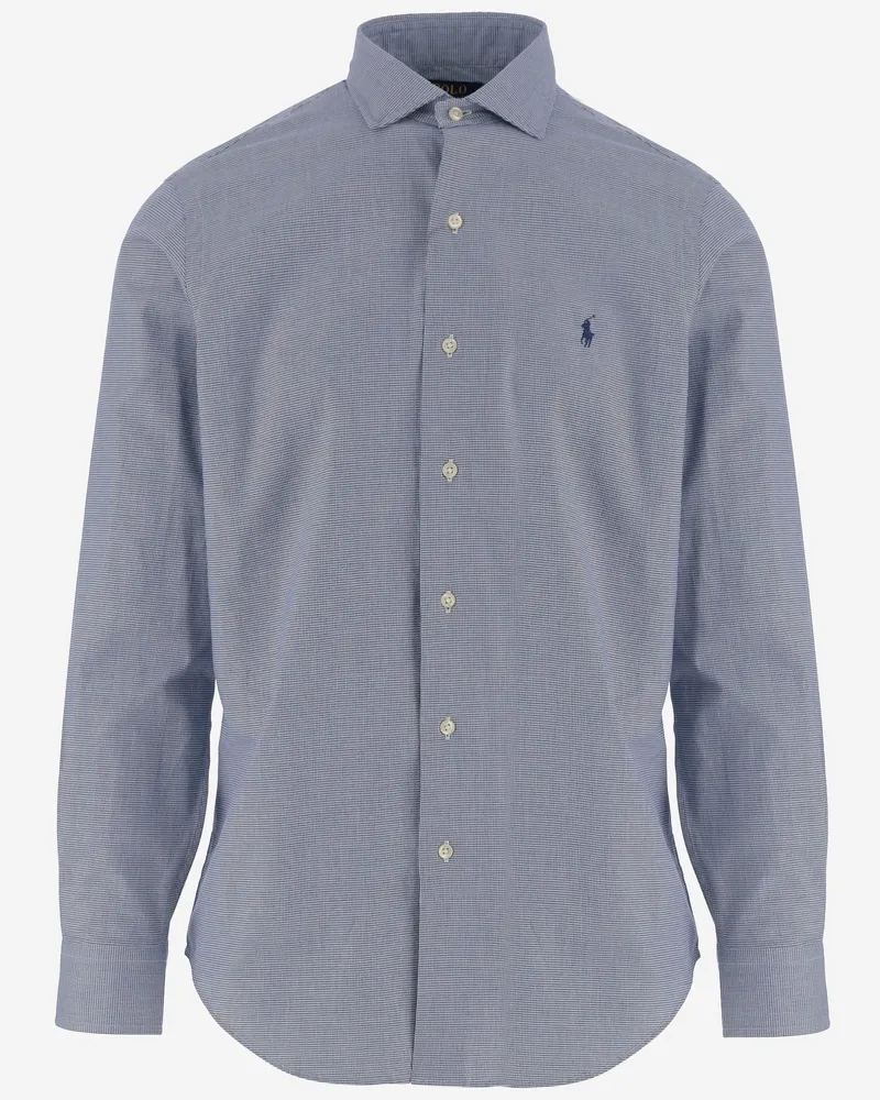 Ralph Lauren Baumwollhemd mit Logo Blue