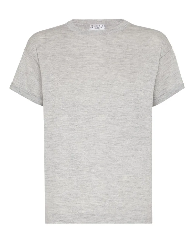Brunello Cucinelli Kaschmir und Seiden -T -Shirt Light