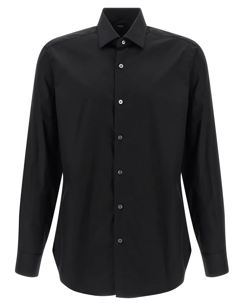 BARBA Stretch -Baumwollhemd Black