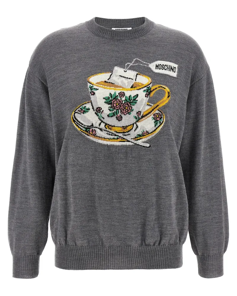 Moschino Intarsien -Pullover Gray