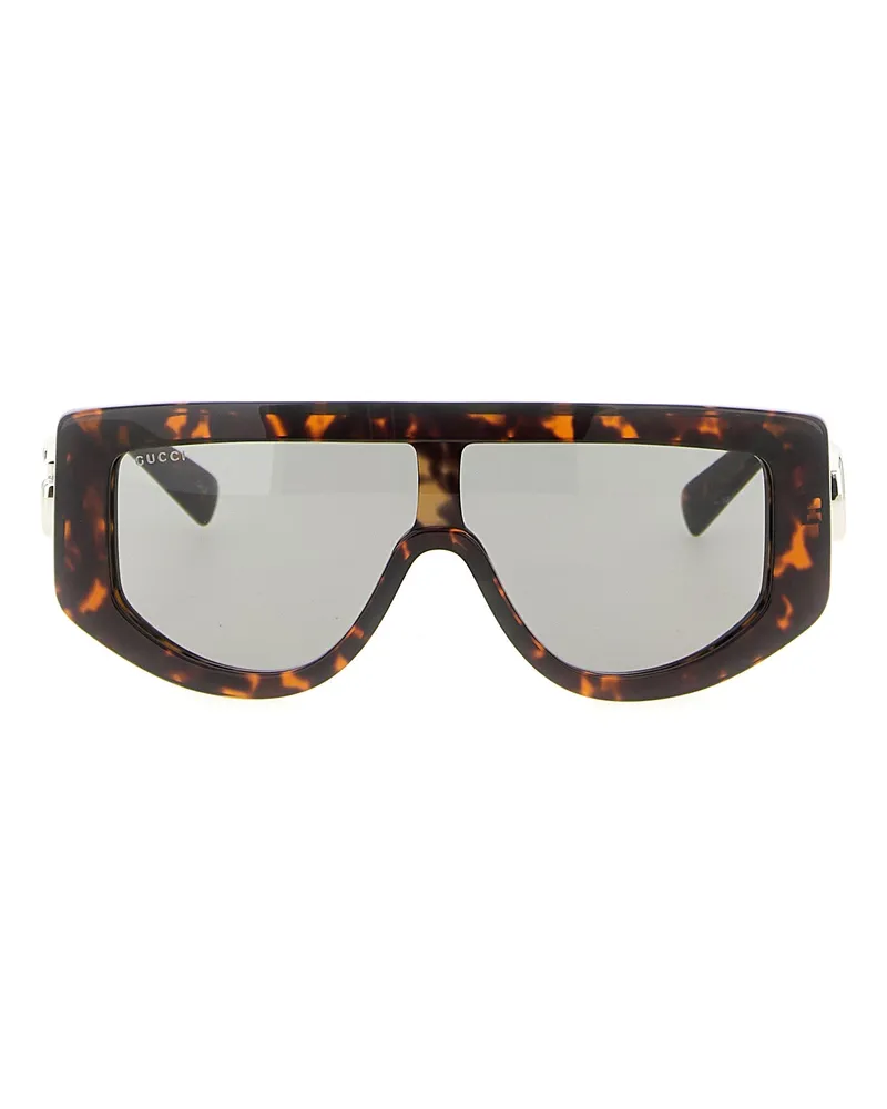 Gucci Rechteckige -Sonnenbrille Brown