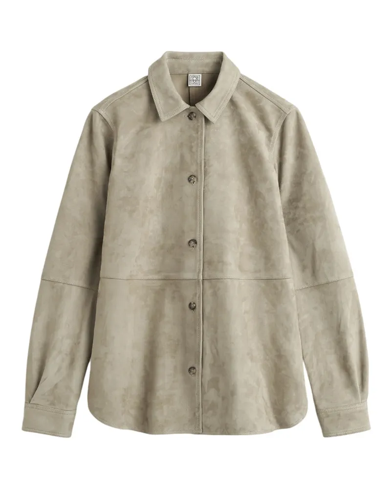 Totême Chemise en Daim Doux Desert Desert