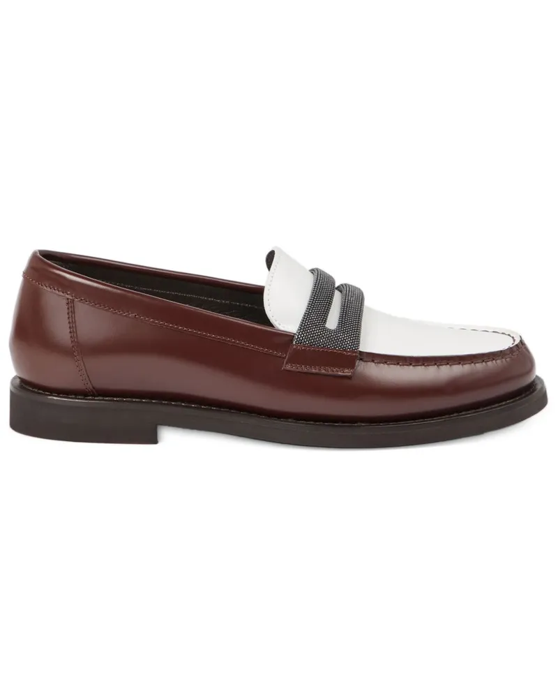 Brunello Cucinelli Leder-Loafer Brown