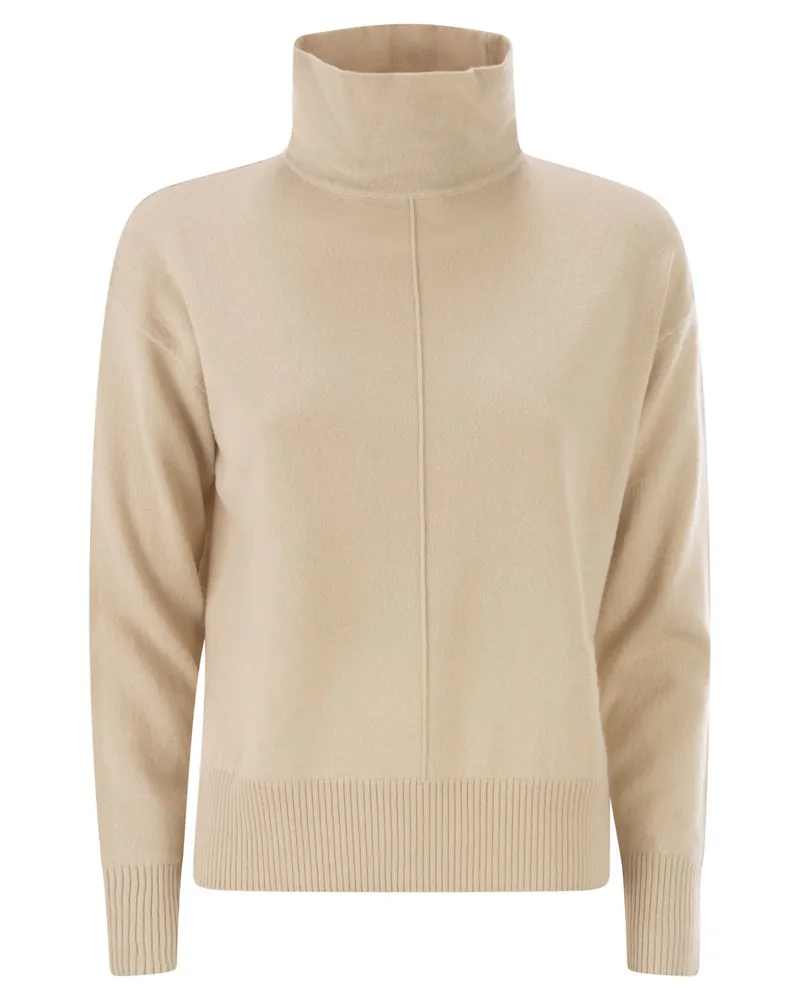 Weekend Max Mara Scrivia Pullover aus Wolle und Kaschmir Beige